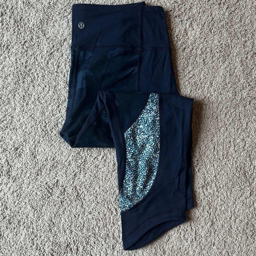 lululemon athletica Cropped Navy Leggings